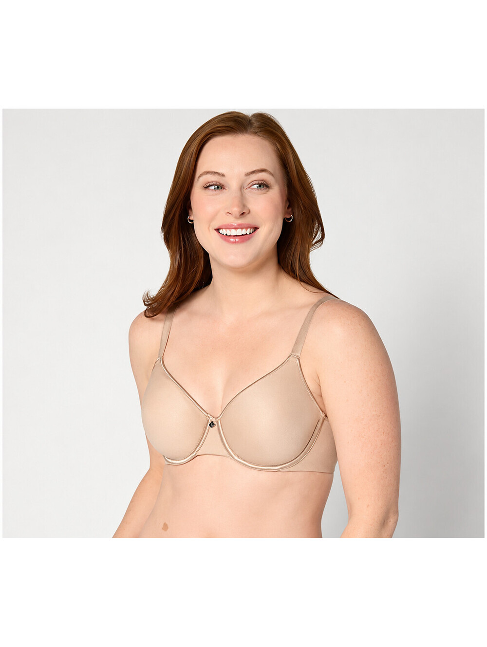 Breezies Featherlite Breathe Underwire Full Coverage T-Shirt Bra Sunbeige, 44DDD
